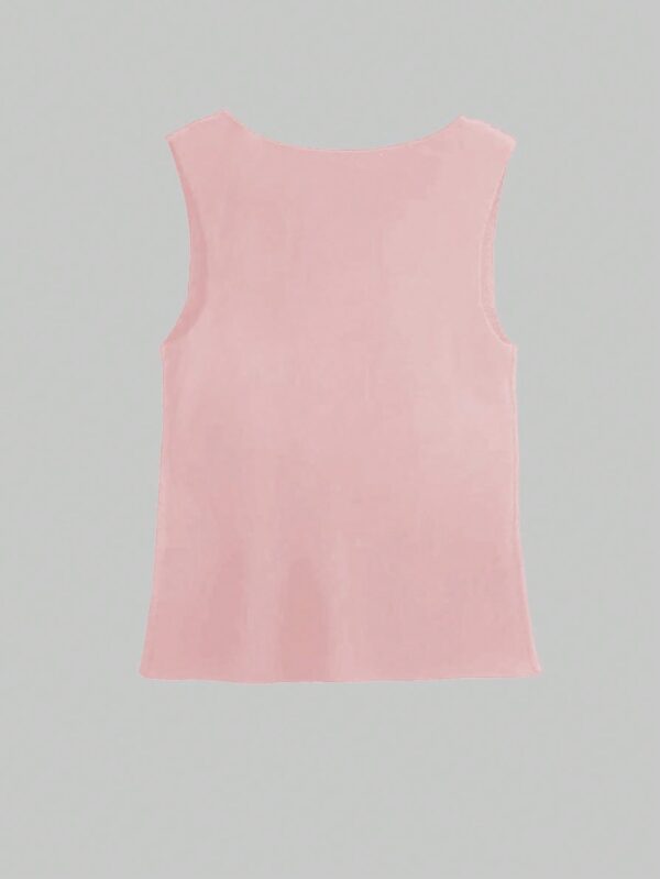 Chaleco Elegante de Botones Metálicos con Cuello Redondo - Image 65