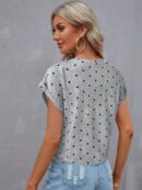 Camiseta Cuello Redondo y Manga Murciélago