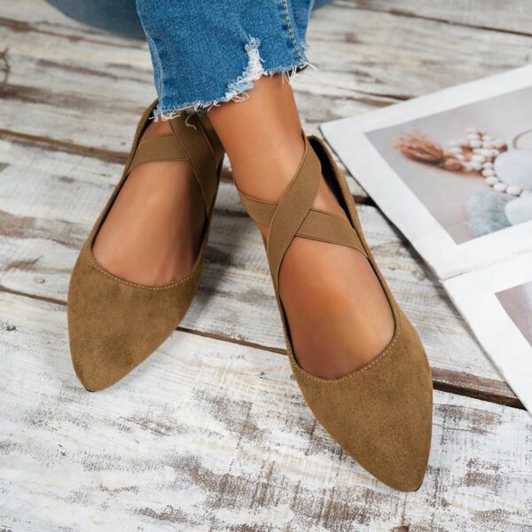 Zapatos Planos Negros Clásicos con Punta Afilada para Mujer - Image 10