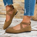 Zapatos Planos Negros Clásicos con Punta Afilada para Mujer