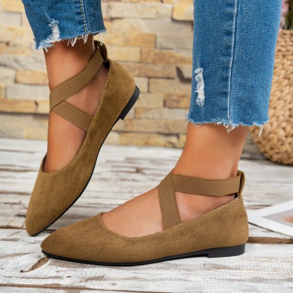 Zapatos Planos Negros Clásicos con Punta Afilada para Mujer - Image 7