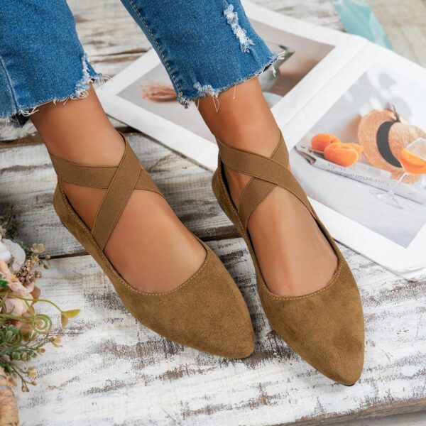 Zapatos Planos Negros Clásicos con Punta Afilada para Mujer - Image 6