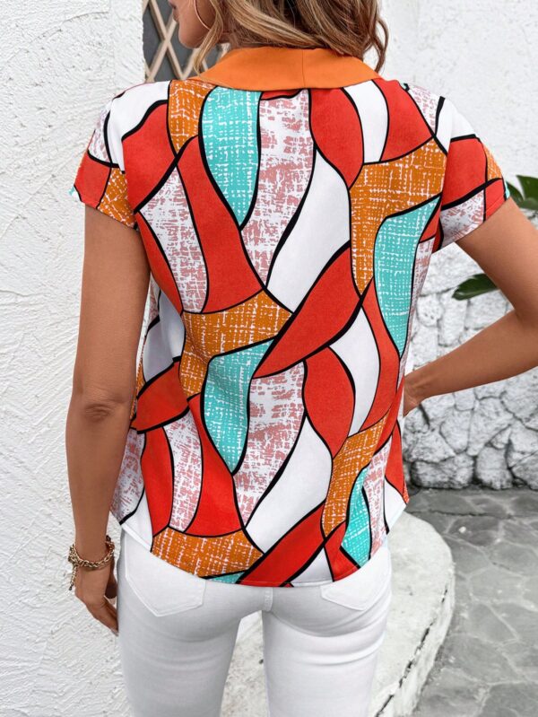 Blusa de Verano con Estampado Geométrico y Manga Murciélago - Image 54