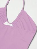 Vestido Largo Halter Sin Mangas con Espalda Descubierta y Abertura Lateral