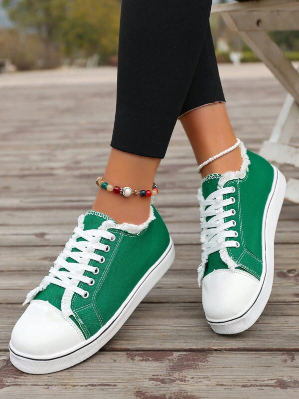 Zapatillas Casual de Lona con Punta Redonda y Detalles de Peluche - Image 37