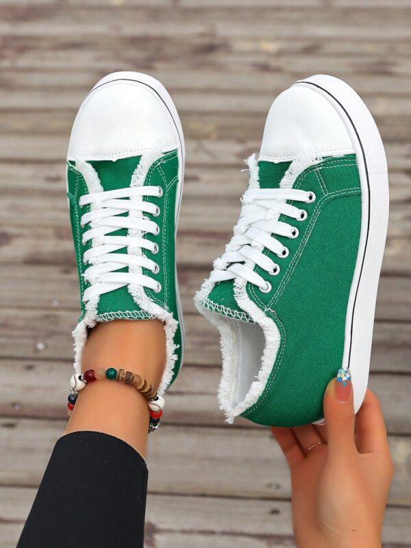 Zapatillas Casual de Lona con Punta Redonda y Detalles de Peluche - Image 41