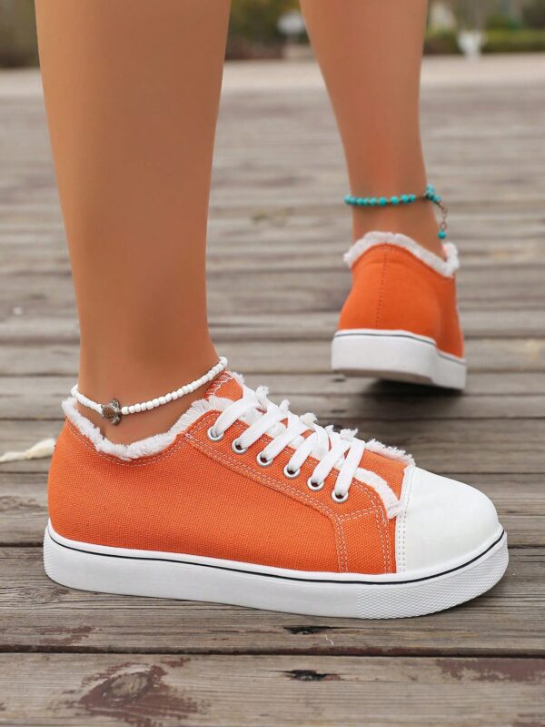 Zapatillas Casual de Lona con Punta Redonda y Detalles de Peluche - Image 47