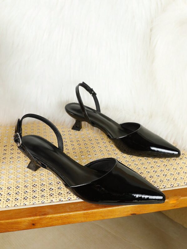 Zapatos de Tacón Gatito en Charol con Punta Afilada y Espalda Abierta - Image 39