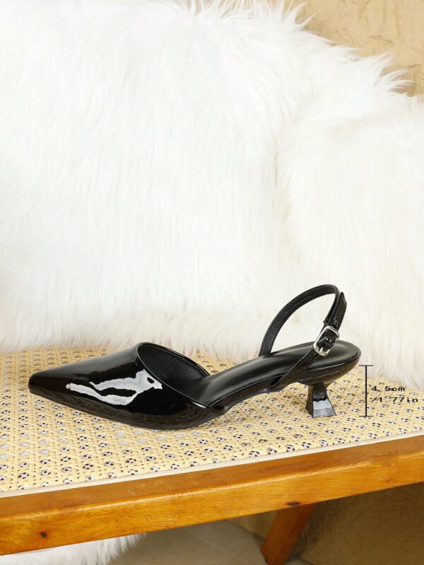 Zapatos de Tacón Gatito en Charol con Punta Afilada y Espalda Abierta - Image 41