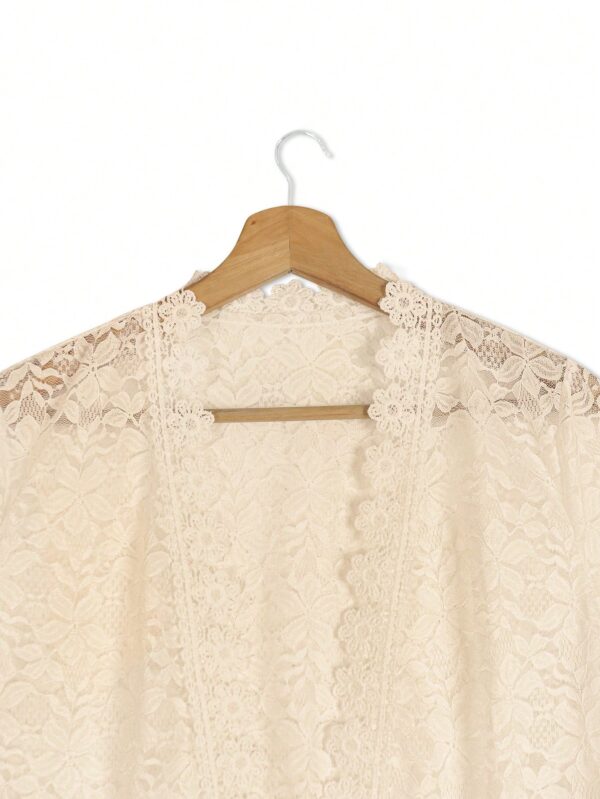Bolero Shrug Casual de Verano con Encaje Camellia y Manga Corta - Image 7
