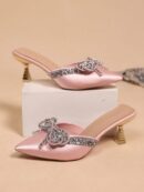 Zapatos de Tacón Alto Elegantes con Detalle de Moño