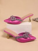 Zapatos de Tacón Alto Elegantes con Detalle de Moño