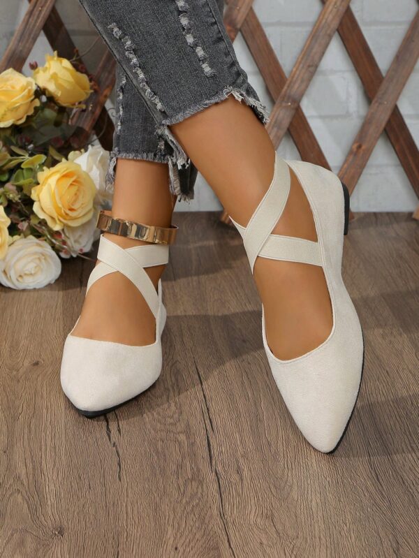 Zapatos Planos Negros Clásicos con Punta Afilada para Mujer - Image 13