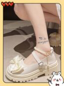Zapatos Oxford de Tacón Alto y Suela Gruesa Estilo Mary Jane