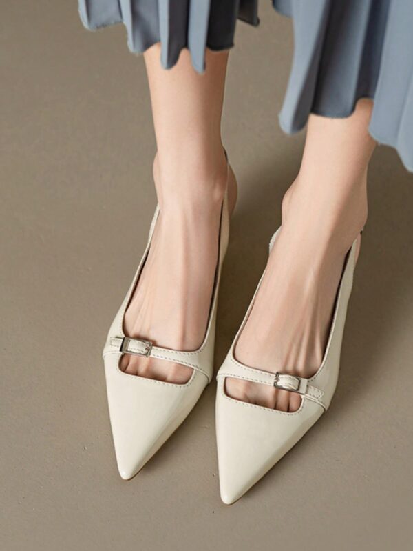 Zapatos de Tacón Gatito en Charol con Punta Afilada y Espalda Abierta - Image 21