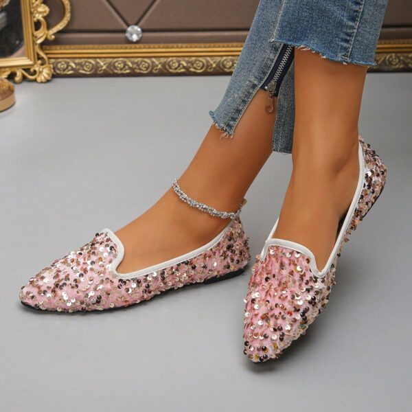 Zapatos Planos Estampados con Punta Afilada y Diseño Deslizable - Image 58