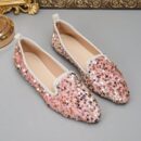 Zapatos Planos Estampados con Punta Afilada y Diseño Deslizable