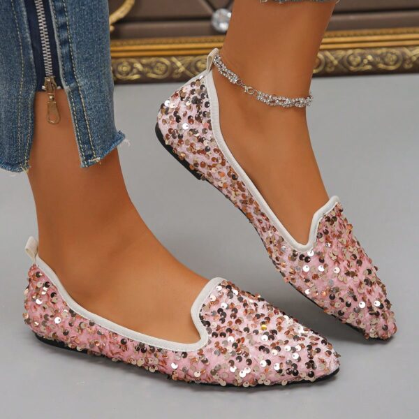 Zapatos Planos Estampados con Punta Afilada y Diseño Deslizable - Image 61