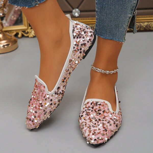 Zapatos Planos Estampados con Punta Afilada y Diseño Deslizable - Image 60