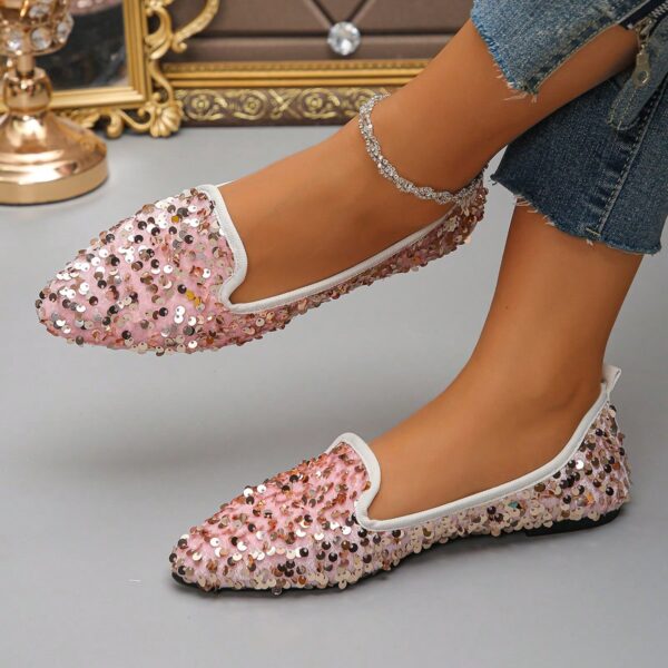 Zapatos Planos Estampados con Punta Afilada y Diseño Deslizable - Image 59