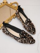 Zapatos Planos Estampados con Punta Afilada y Diseño Deslizable