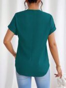 Blusa Casual con Cremallera y Manga Murciélago