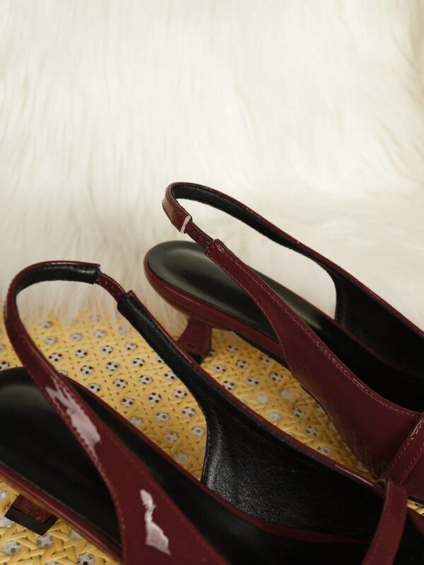 Zapatos de Tacón Gatito en Charol con Punta Afilada y Espalda Abierta - Image 86