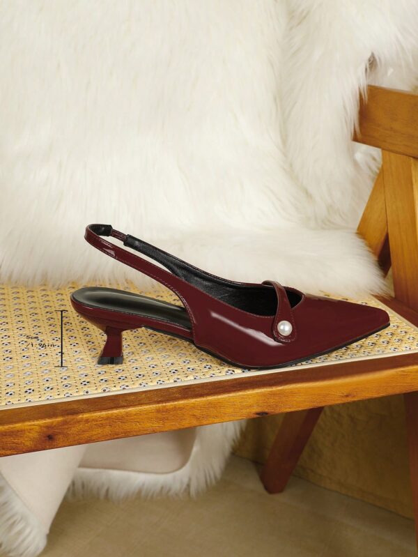 Zapatos de Tacón Gatito en Charol con Punta Afilada y Espalda Abierta - Image 87