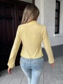 Camisa a Rayas de Manga Larga para Mujer Estilo Casual