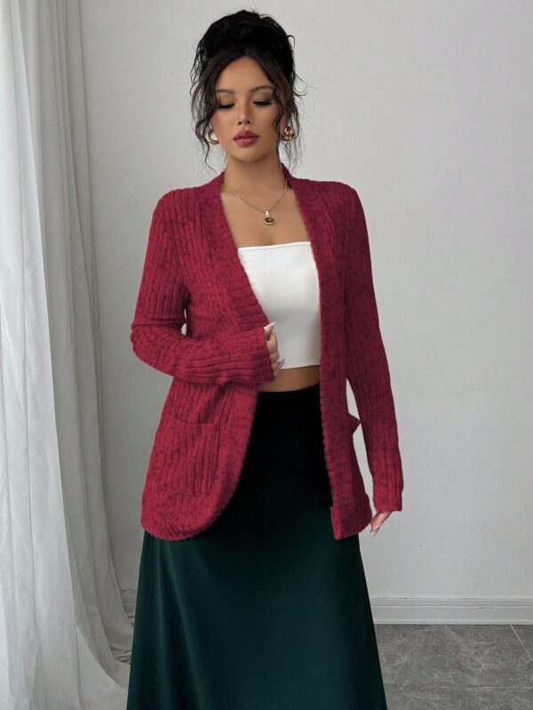 Chaqueta de Terciopelo Acanalada Casual con Bolsillos - Image 24
