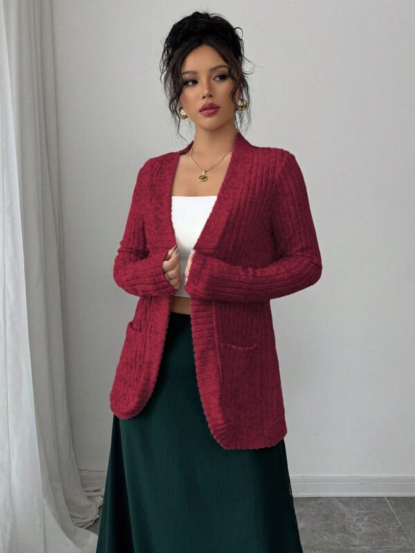 Chaqueta de Terciopelo Acanalada Casual con Bolsillos - Image 25