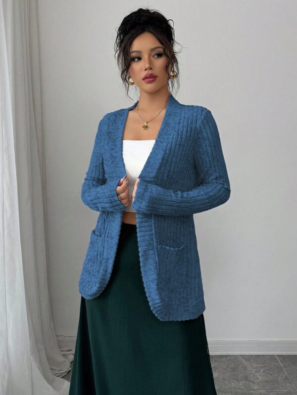 Chaqueta de Terciopelo Acanalada Casual con Bolsillos - Image 12