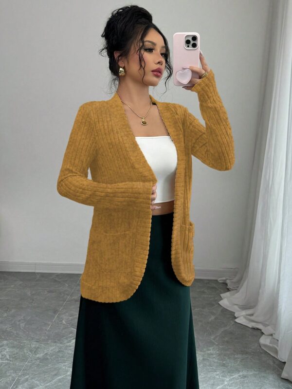 Chaqueta de Terciopelo Acanalada Casual con Bolsillos - Image 14