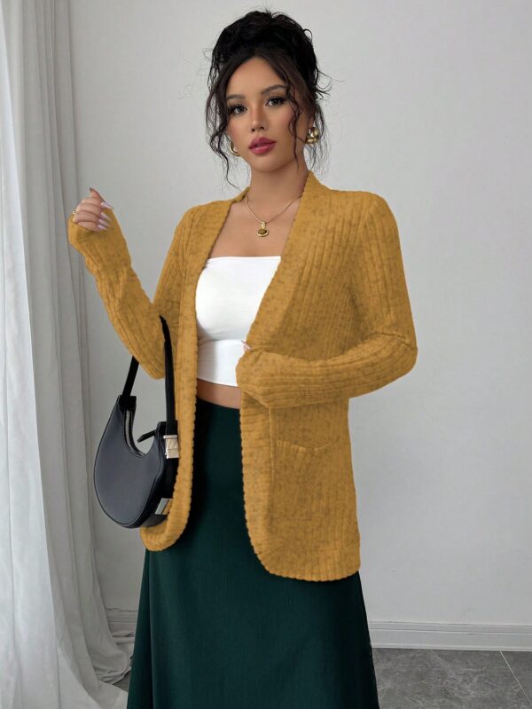 Chaqueta de Terciopelo Acanalada Casual con Bolsillos - Image 16