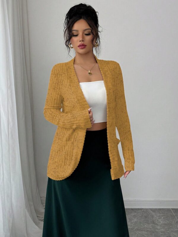 Chaqueta de Terciopelo Acanalada Casual con Bolsillos - Image 18