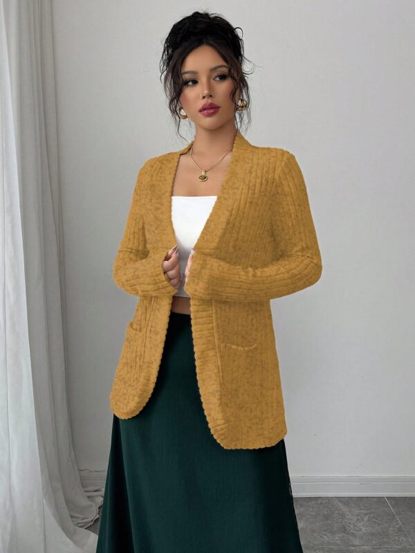 Chaqueta de Terciopelo Acanalada Casual con Bolsillos - Image 19