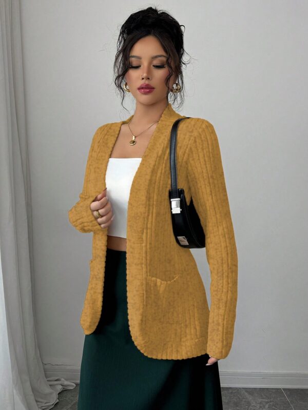 Chaqueta de Terciopelo Acanalada Casual con Bolsillos - Image 20