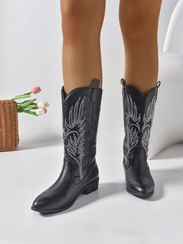 Botas de Tacón Alto Bordadas Elegantes para Mujer - Image 12