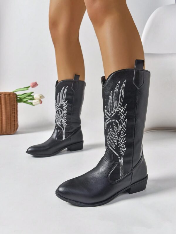 Botas de Tacón Alto Bordadas Elegantes para Mujer - Image 13