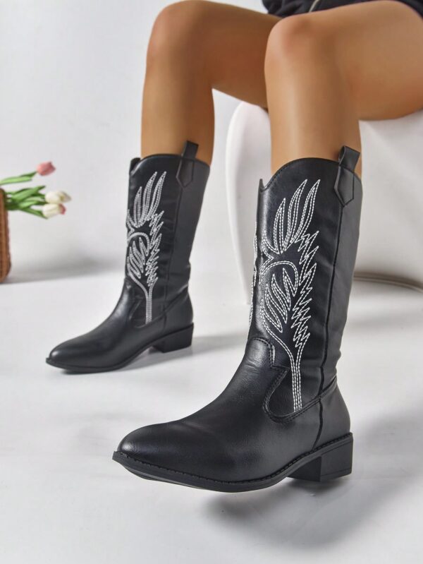 Botas de Tacón Alto Bordadas Elegantes para Mujer - Image 10