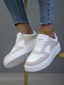 Zapatillas Deportivas Casual para Mujer en Blanco Chic