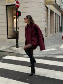 Abrigo de Punto Corto y Sobredimensionado para Otoño/Invierno