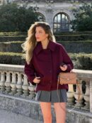 Abrigo de Punto Corto y Sobredimensionado para Otoño/Invierno