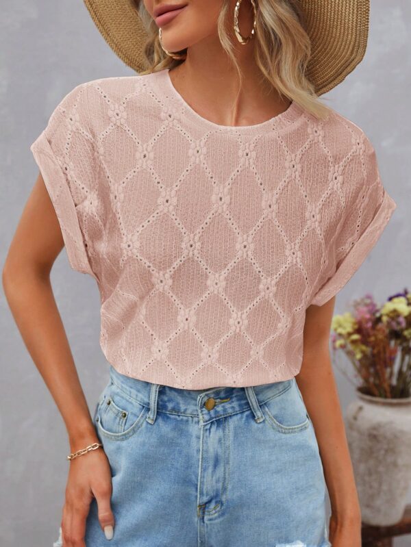 Camiseta Cuello Redondo y Manga Murciélago - Image 27