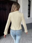 Camisa a Rayas de Manga Larga para Mujer Estilo Casual