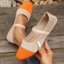 Zapatillas Casuales para Mujer con Elástico y Diseño Patchwork
