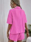 Conjunto Casual de Camisa y Shorts con Bolsillos