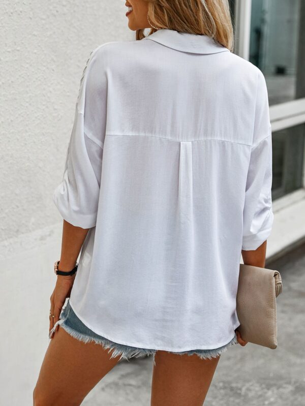 Camisa de Manga Larga con Detalle de Pliegue y Botones - Image 2