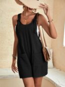 Mono Corto Casual con Detalle de Nudo y Bolsillos