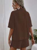Conjunto Casual de Camisa y Shorts con Bolsillos